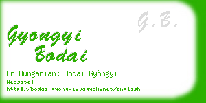 gyongyi bodai business card